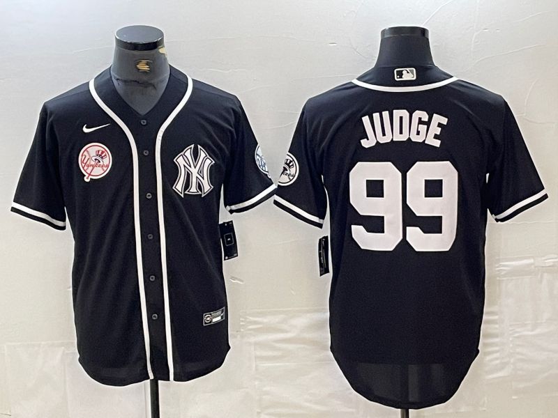 Men New York Yankees 99 Judge Black Second generation joint name Nike 2024 MLB Jersey style 3